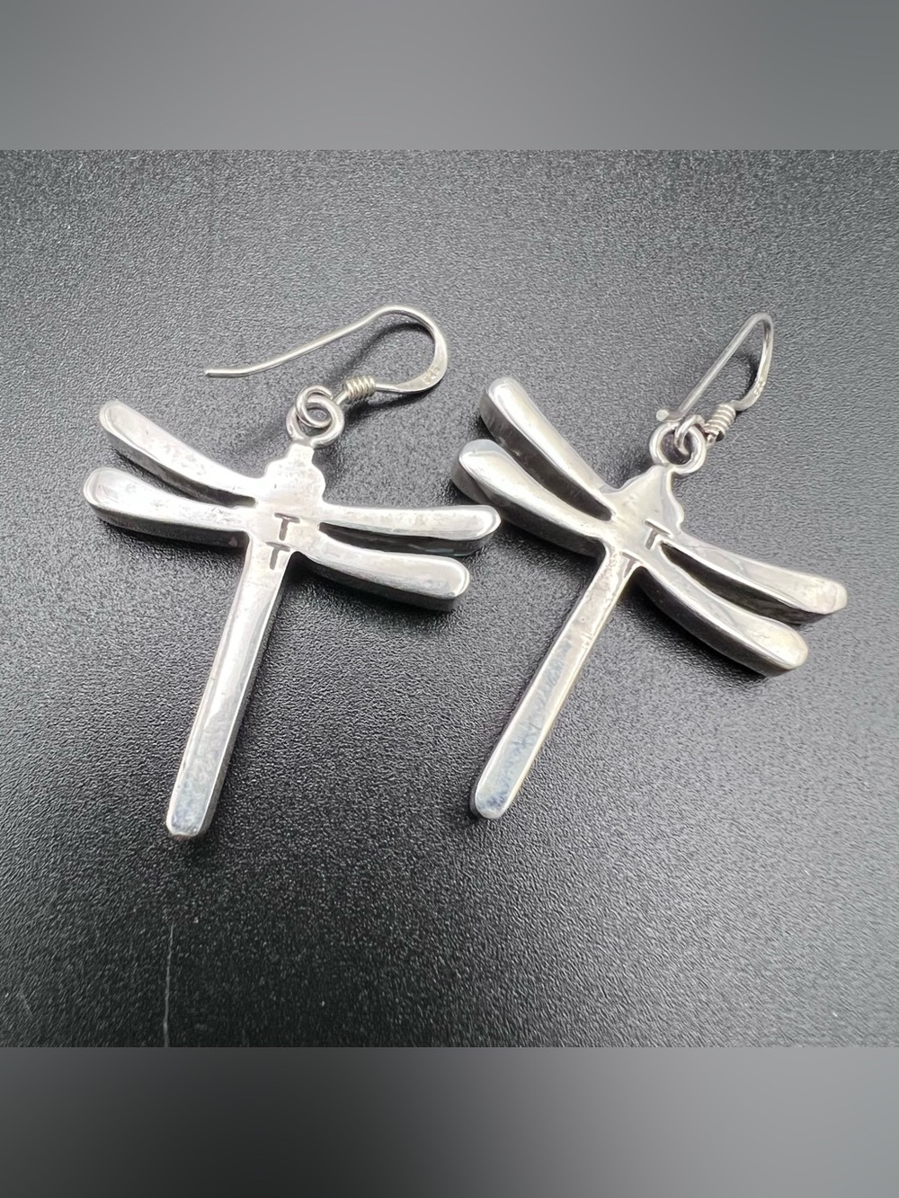 Opal Inlay Dragonfly Earrings - Picture 3 of 5